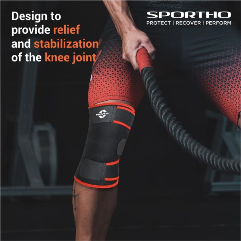 Nivia Orthopedic Knee  Support Adjustable - Black