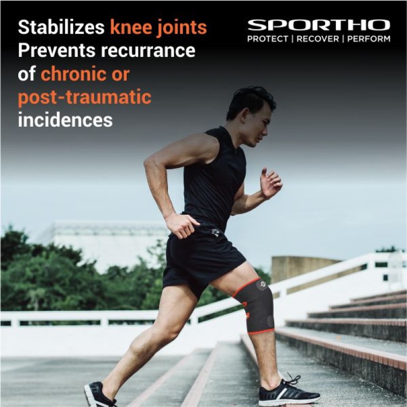 Nivia Orthopedic Knee  Support Adjustable - Black
