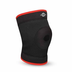 Nivia Knee Support with Patella Hole - Slip in , Knee Braces & Sleeves, For Minimum impact on joints and muscles. Available in S | M | L | XL & Black / Red Color , Used for Rehabilitation & Recovery