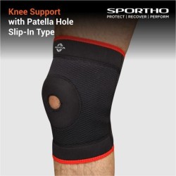 Nivia Knee Support with Patella Hole - Slip in , Knee Braces & Sleeves, For Minimum impact on joints and muscles. Available in S | M | L | XL & Black / Red Color , Used for Rehabilitation & Recovery Nivia Knee Support with Patella Hole - Slip in , Knee Braces & Sleeves, For Minimum impact on joints and muscles. Available in S | M | L | XL & Black / Red Color , Used for Rehabilitation & Recovery