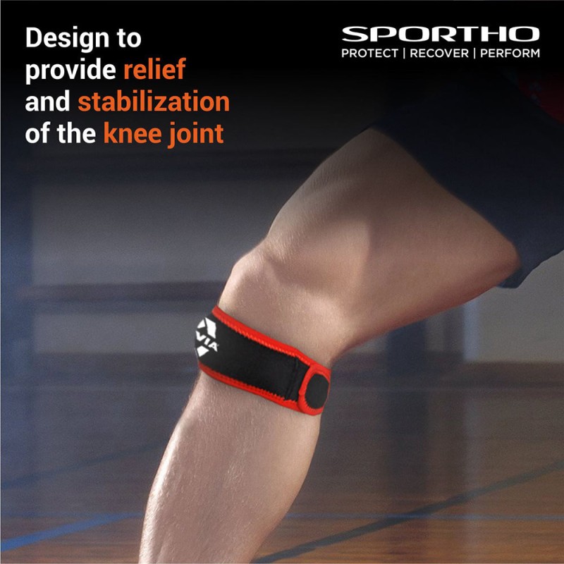 Nivia Knee Patella Support With Adjustable Velcro, Patella Supports, For Minimum impact on joints and muscles. Available in S | M | L | XL & Black / Red Color , Used for Rehabilitation & Recovery Nivia Knee Patella Support With Adjustable Velcro, Patella Supports, For Minimum impact on joints and muscles. Available in S | M | L | XL & Black / Red Color , Used for Rehabilitation & Recovery