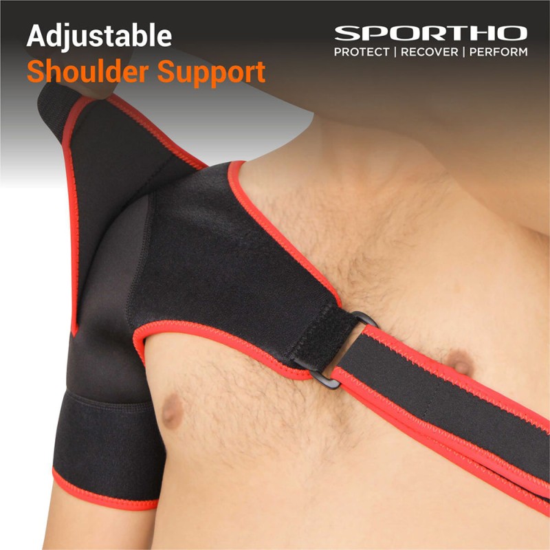 Nivia Orthopedic Performance Shoulder Support - Black/Red