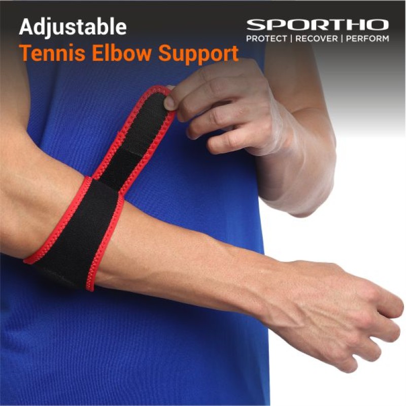 Nivia Orthopedic Performance Tennis Elbow Support - Black/Red