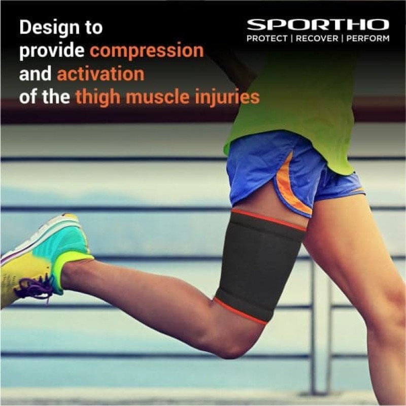 Nivia Lycra Thigh Support - Slip in , Thigh or Calf Compression, For Shock Absorption Available in S | M | L & Black / Red Color , Used for All kind of impact Sports - Multicolor Nivia Lycra Thigh Support - Slip in , Thigh or Calf Compression, For Shock Absorption Available in S | M | L & Black / Red Color , Used for All kind of impact Sports - Multicolor