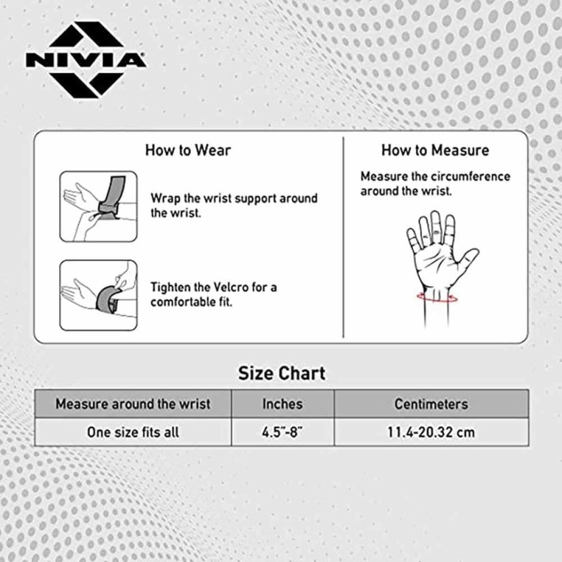 Nivia Orthopedic Wrist Support (Pair) - Black