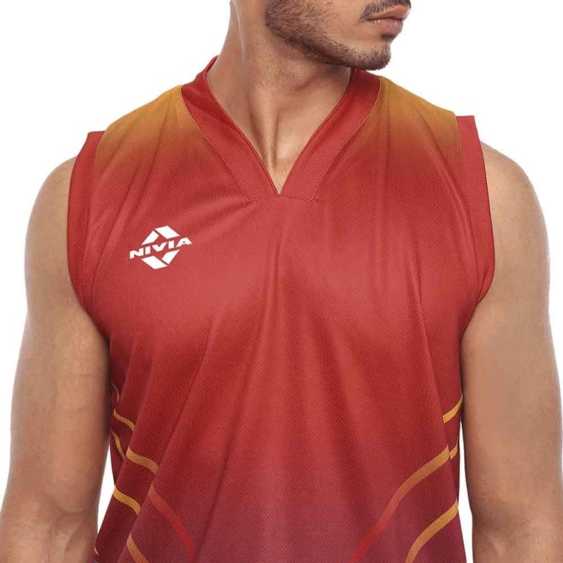 Nivia Panther Sublimation Basketball Jersey Set - Purple