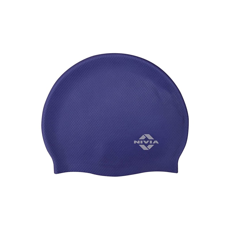 Nivia Pro Silicone Swimming Cap - Navy Blue