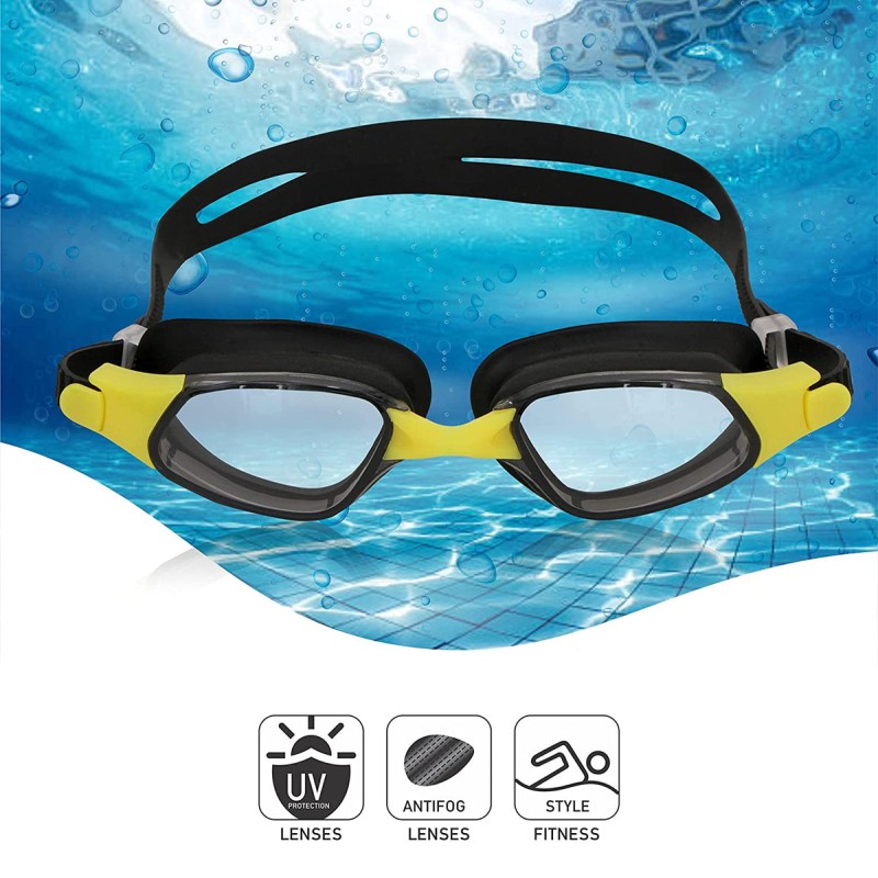 Nivia Pro Training Swimming Goggles - Multicolor