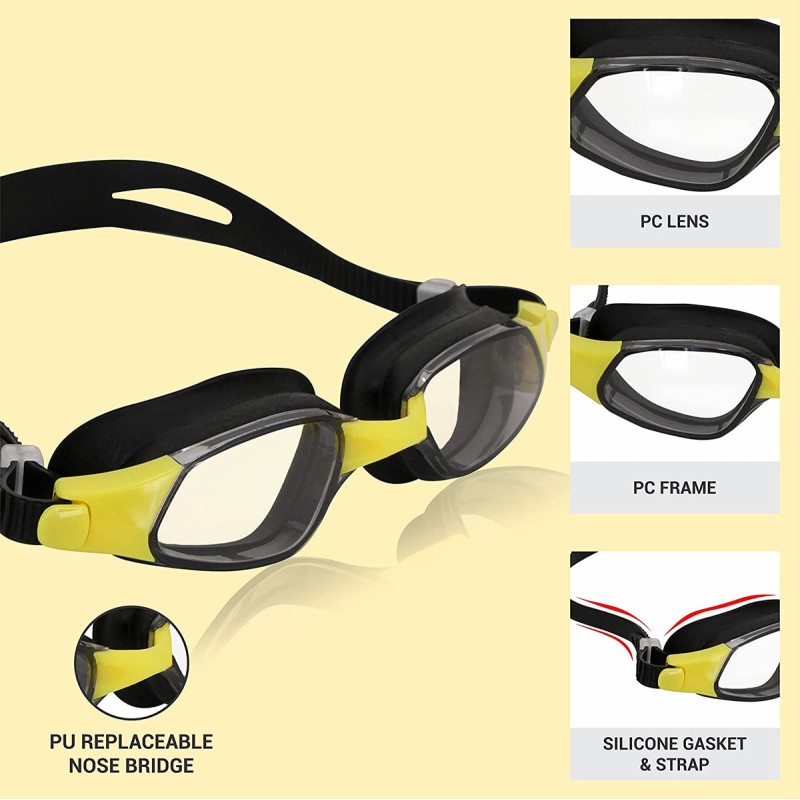 Nivia Pro Training Swimming Goggles - Multicolor