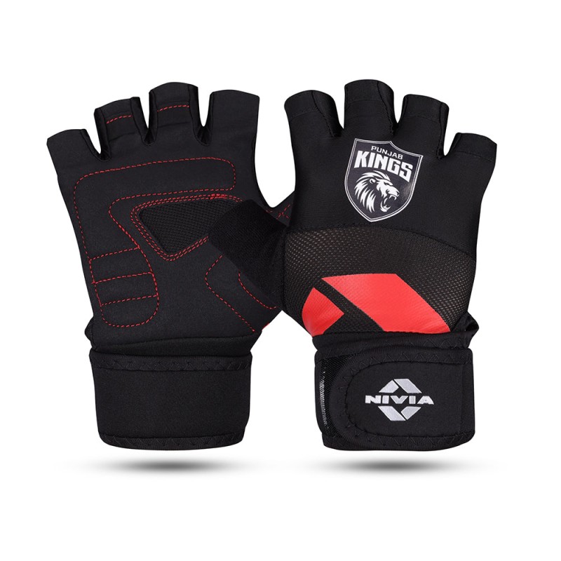 Nivia PUNJAB KINGS X NIVIA FORGE CROSS TRAINING GLOVES - Black Nivia PUNJAB KINGS X NIVIA FORGE CROSS TRAINING GLOVES - Black