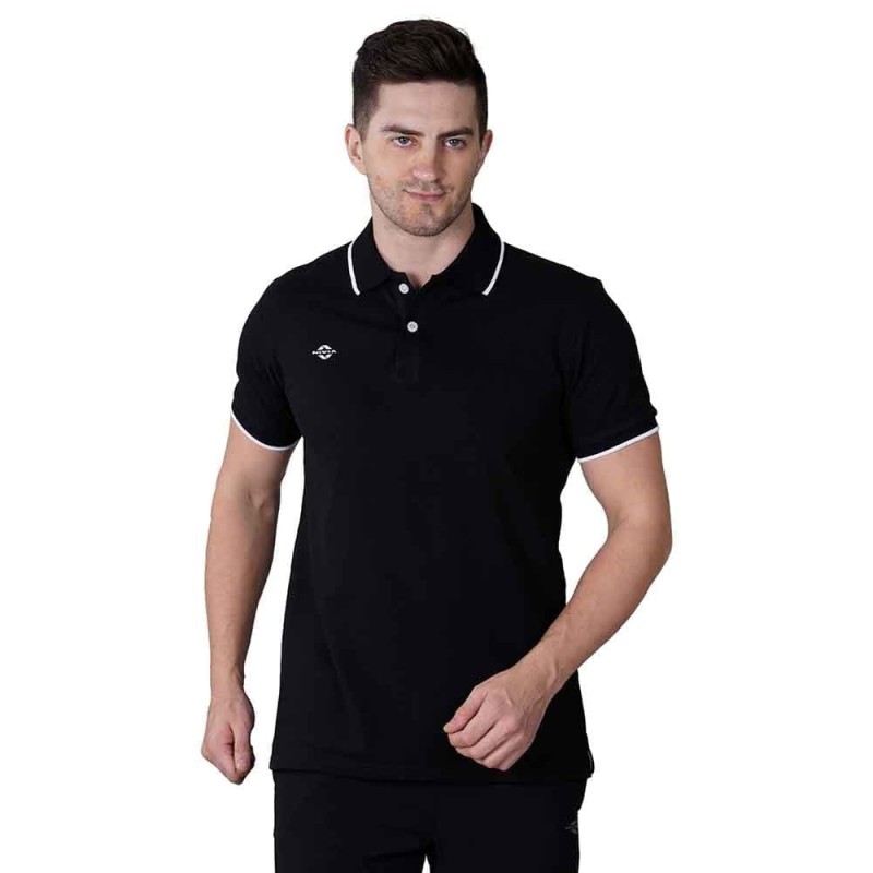 Nivia Ray Polo-17 Pique T-Shirt - Black Nivia Ray Polo-17 Pique T-Shirt - Black