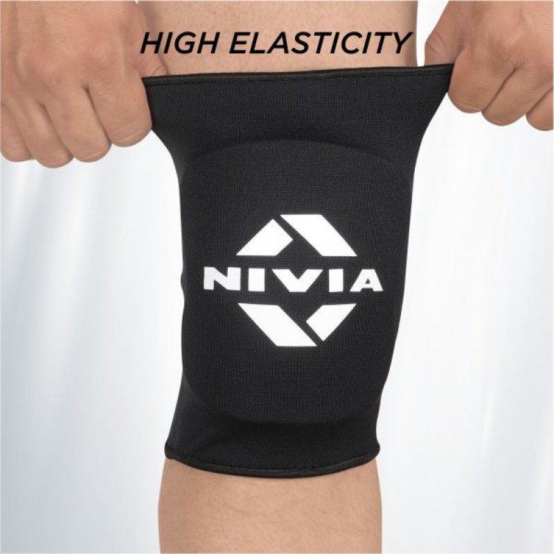 Nivia Volleyball Knee Support with PU Foam Pad - (Pair) , Knee Braces & Sleeves, For Performance Enhancement Available in Large & Black Color , Used for All kind of impact Sports - Black Nivia Volleyball Knee Support with PU Foam Pad - (Pair) , Knee Braces & Sleeves, For Performance Enhancement Available in Large & Black Color , Used for All kind of impact Sports - Black