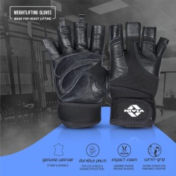 Nivia Rhino Weightliftng Gloves - Black Nivia Rhino Weightliftng Gloves - Black