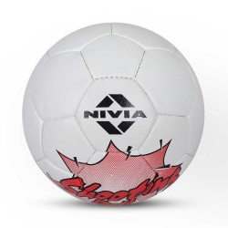 Nivia SHOOTING BALL, Match Ball, 32 Panels, Durable & Soft PU Leather Cover Hand-Stitched with Smooth Surface Matt, Latex Bladder, Match Ball Standard, Made for Tournaments , to Play on All Kind of Indoor & Outdoor Surfaces - Multicolor