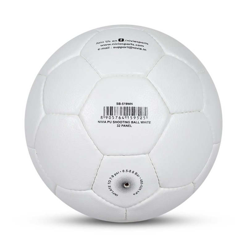 Nivia SHOOTING BALL, Match Ball, 32 Panels, Durable & Soft PU Leather Cover Hand-Stitched with Smooth Surface Matt, Latex Bladder, Match Ball Standard, Made for Tournaments , to Play on All Kind of Indoor & Outdoor Surfaces - Multicolor
