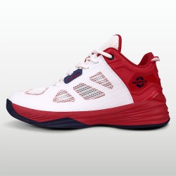 Nivia Skyrush Basketball Shoes - White/Red