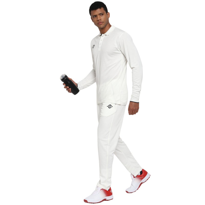 Nivia Bounce Full Sleeve Cricket Set - White Nivia Bounce Full Sleeve Cricket Set - White