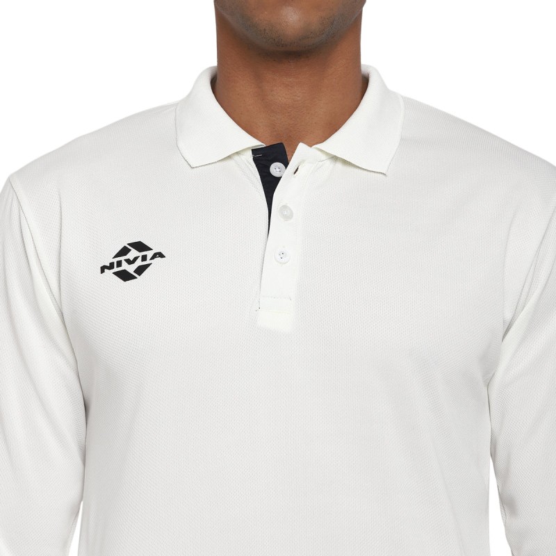 Nivia Bounce Full Sleeve Cricket Set - White Nivia Bounce Full Sleeve Cricket Set - White
