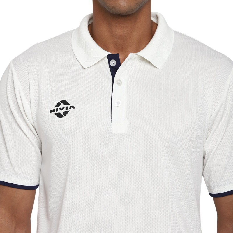 Nivia Bounce Half Sleeve Cricket Set - White Nivia Bounce Half Sleeve Cricket Set - White