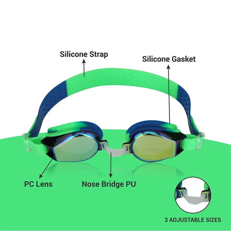 Nivia Splash Junior Swimming Goggles - Multicolor