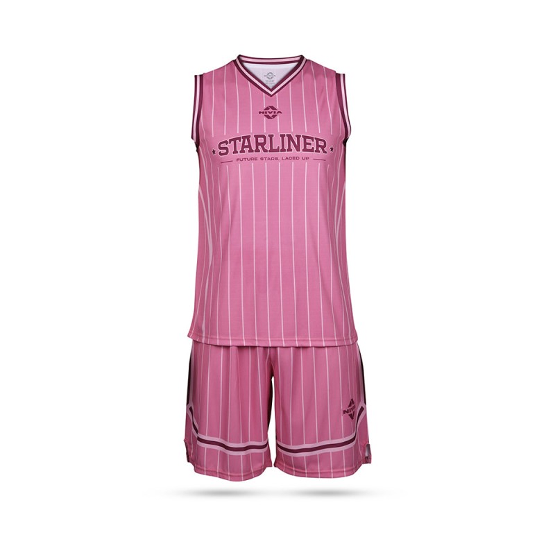 Nivia Starliner Basketball Jersey Set - Pink Nivia Starliner Basketball Jersey Set - Pink