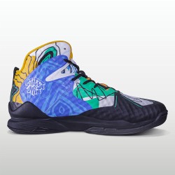 Nivia Street Art Basketball Shoes - Black/Gold