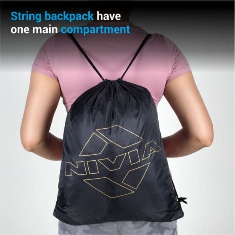 Nivia String Bag 2.0 - Black Gold Nivia String Bag 2.0 - Black Gold