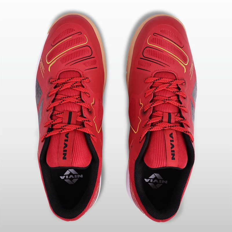 Nivia Super Court 3.0 Badminton Shoes - Red