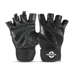 Nivia Tough Grip Weightliftng Gloves - Black