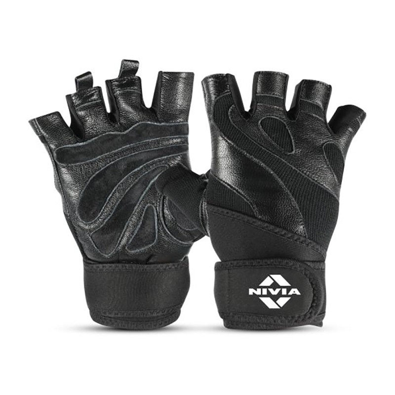 Nivia Tough Grip Weightliftng Gloves - Black