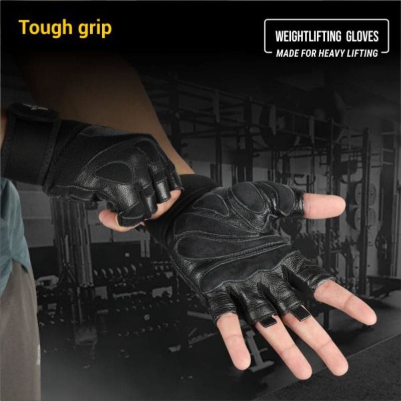Nivia Tough Grip Weightliftng Gloves - Black