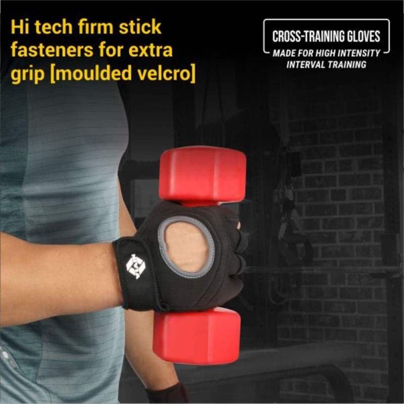 Nivia Tough Grip Weightliftng Gloves - Black
