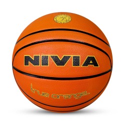 Nivia True Orange 14-Panel Training Basketball - Orange