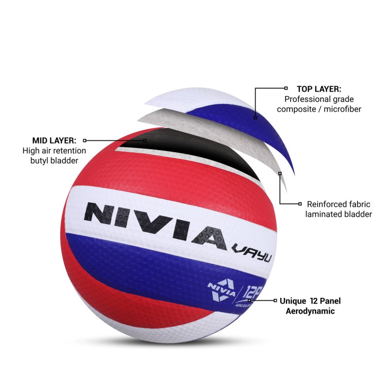 Nivia Vayu FIVB Standard Pro Volleyball - Multicolor Nivia Vayu FIVB Standard Pro Volleyball - Multicolor