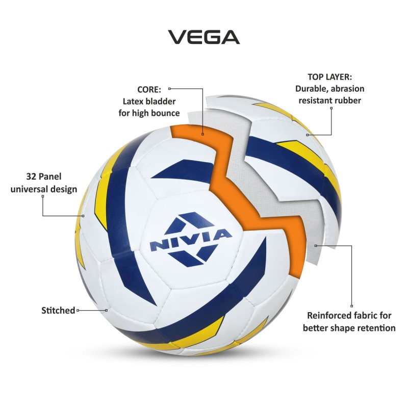Nivia Vega 32 Panel Training Football - Multicolor Nivia Vega 32 Panel Training Football - Multicolor
