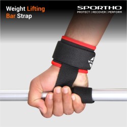 Nivia Weight Lifting - Bar Strap , Gym Supports, For Support & Stability Available in XS | S | M | L | XL & Black / Red Color , Used for Training, Gym & Fitness - Black Nivia Weight Lifting - Bar Strap , Gym Supports, For Support & Stability Available in XS | S | M | L | XL & Black / Red Color , Used for Training, Gym & Fitness - Black