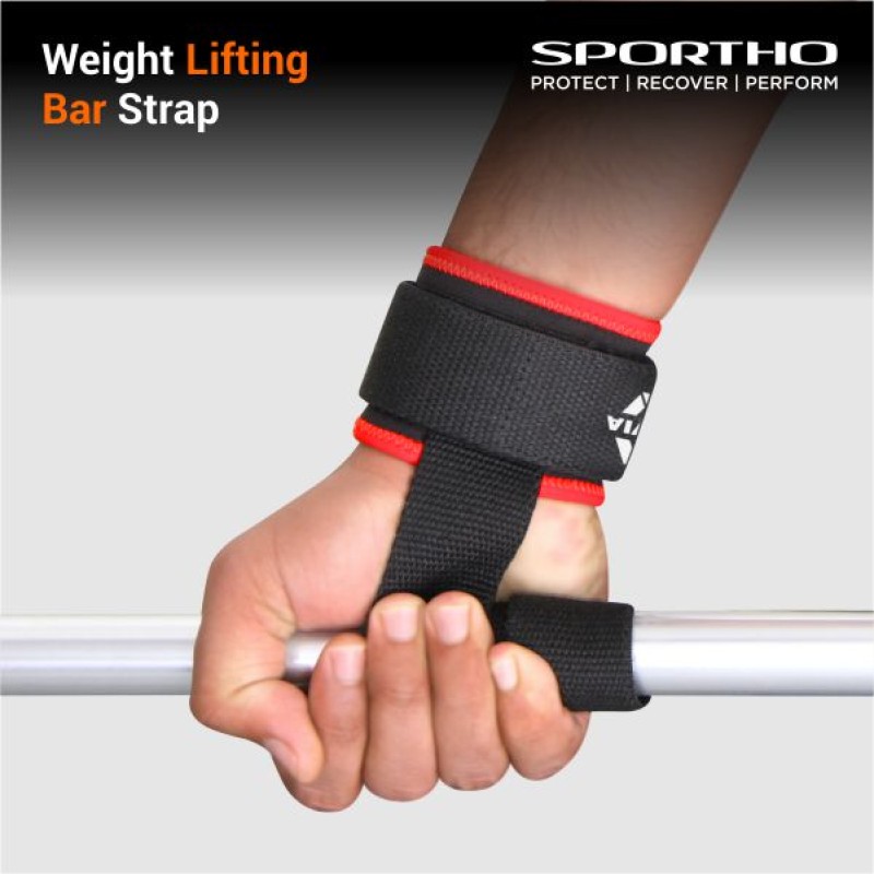Nivia Weight Lifting - Bar Strap , Gym Supports, For Support & Stability Available in XS | S | M | L | XL & Black / Red Color , Used for Training, Gym & Fitness - Black Nivia Weight Lifting - Bar Strap , Gym Supports, For Support & Stability Available in XS | S | M | L | XL & Black / Red Color , Used for Training, Gym & Fitness - Black