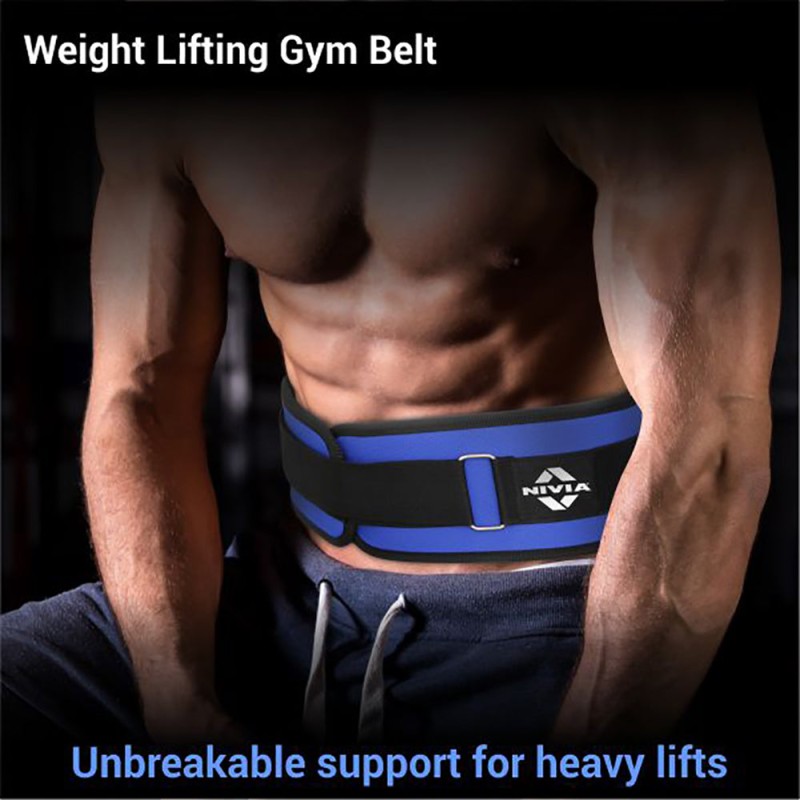 Nivia Weight Lifting Belt - Blue/Black