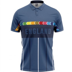 England Blue ODI World Cup 1996 Half Sleeves Cricket Fan Jersey - 100% Dryfit Polyester
