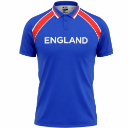 England Blue ODI World Cup 1999 Half Sleeves Cricket Fan Jersey - 100% Dryfit Polyester