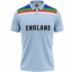 England Blue ODI World Cup 2019 Half Sleeves Cricket Fan Jersey - 100% Dryfit Polyester