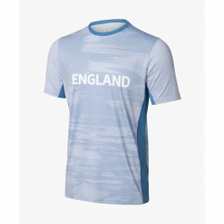 England Grey Training Half Sleeves Cricket Fan Jersey - 100% Dryfit Polyester - With Name Personalization