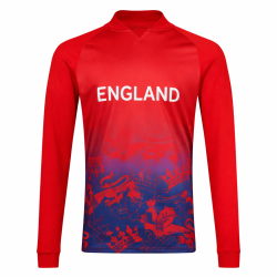 England Red IT20 Full Sleeves Cricket Fan Jersey - 100% Dryfit Polyester