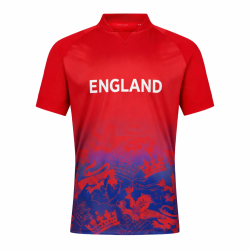 England Red IT20 Half Sleeves Cricket Fan Jersey - 100% Dryfit Polyester - With Name Personalization