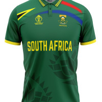 South Africa ODI World Cup 2023 Half Sleeves Cricket Fan Jersey - 100% Dryfit Polyester - With Name Personalisation