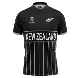 New Zealand ODI World Cup 2023 Half Sleeves Cricket Fan Jersey - 100% Dryfit Polyester - With Name Personalisation