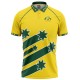 Australia Half Sleeves Cricket Fan Jersey - 100% Dryfit Polyester - With Name Personalization Australia Half Sleeves Cricket Fan Jersey - 100% Dryfit Polyester - With Name Personalization