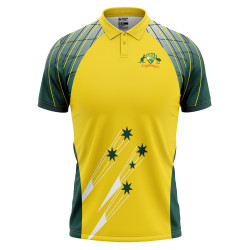 Australia Half Sleeves Cricket Fan Jersey - 100% Dryfit Polyester - With Name Personalization