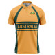 Australia Half Sleeves Cricket Fan Jersey - 100% Dryfit Polyester - With Name Personalization Australia Half Sleeves Cricket Fan Jersey - 100% Dryfit Polyester - With Name Personalization
