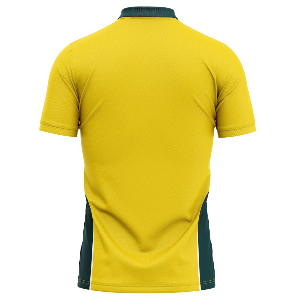 Australia Half Sleeves Cricket Fan Jersey - 100% Dryfit Polyester - With Name Personalization Australia Half Sleeves Cricket Fan Jersey - 100% Dryfit Polyester - With Name Personalization